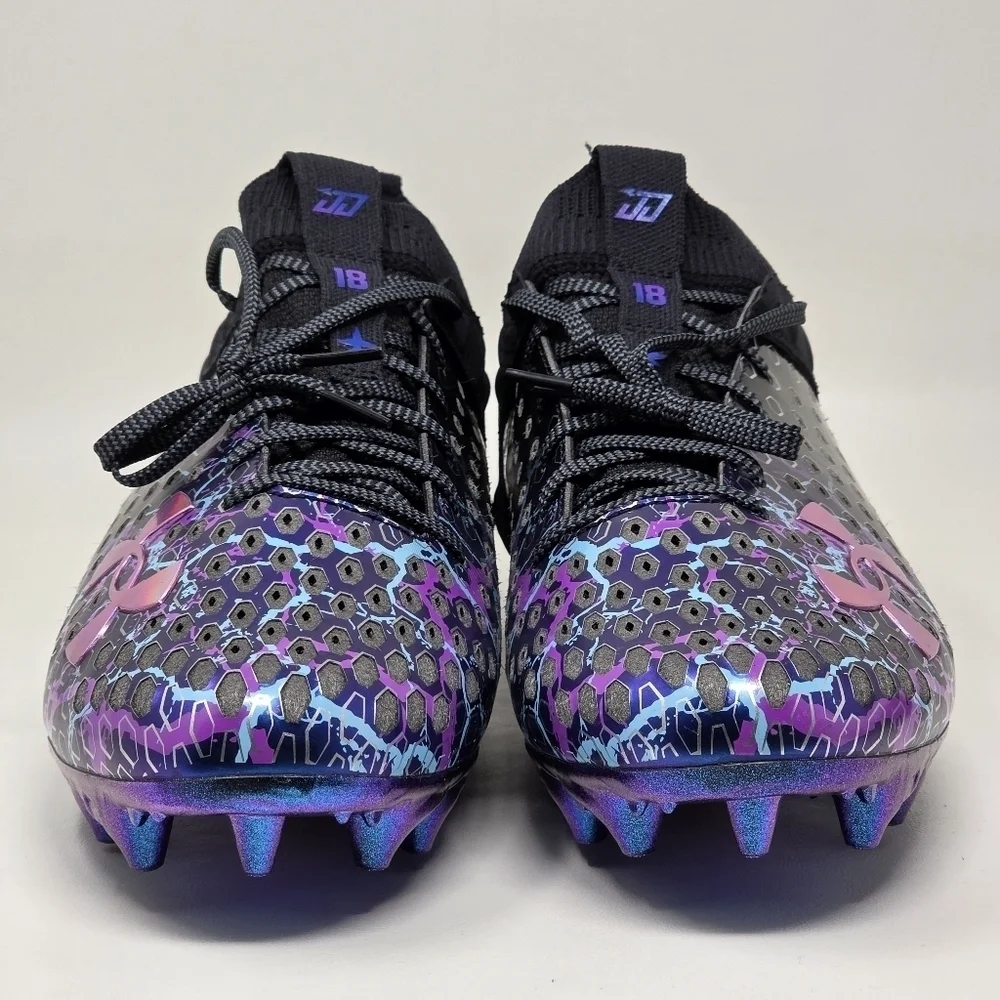 Under Armour Football Cleats Men Sz 14 Blur Smoke 2.0 Vibranium Justin Jefferson